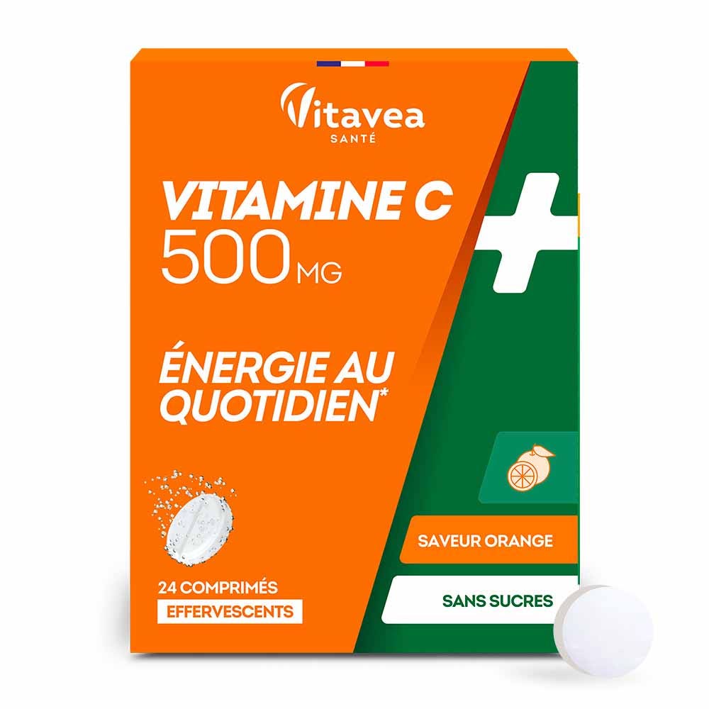 Vitavea Santé Vitamina C 500 mg energía diaria 24 comprimidos efervescentes