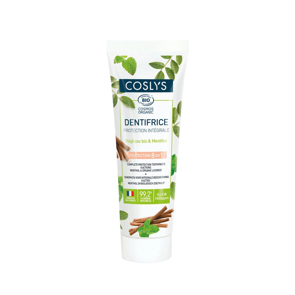 Coslys Pasta dentífrica protección integral con flúor certificado bio 100 g