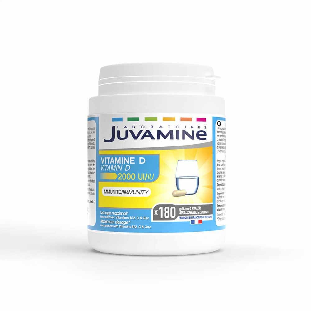 Juvamine Vitamina D 2000 UI 180 cápsulas