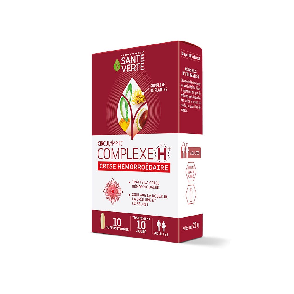 Sante Verte Circulymphe Complejo H 10 supositorios