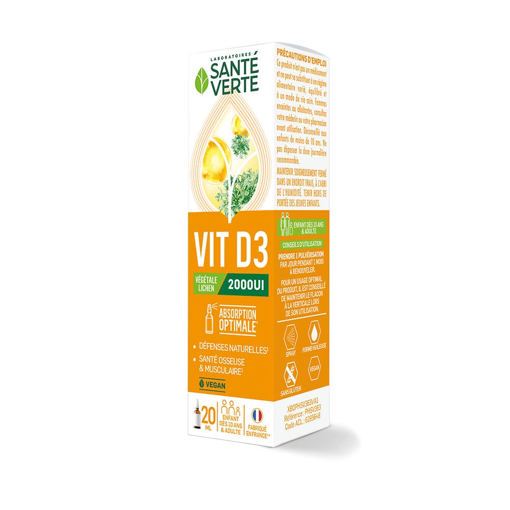 Sante Verte Vitamina D3 vegetal 2000 UI 20 ml