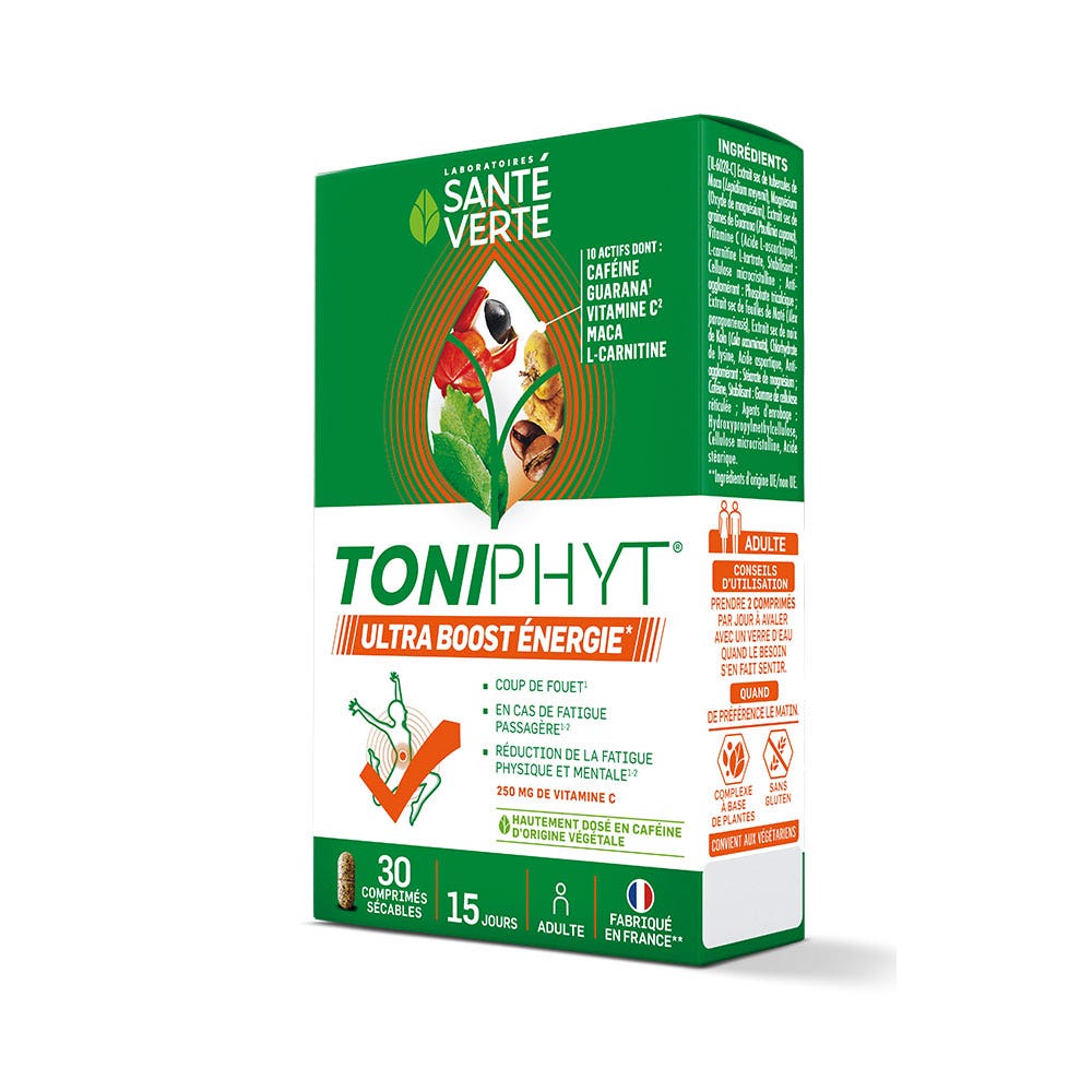 Sante Verte Toniphyt Vitamina C y guaraná reduce la fatiga 30 comprimidos