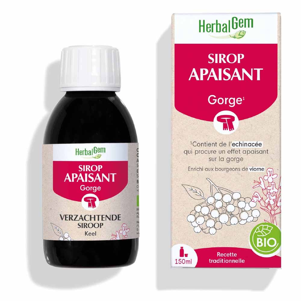 Herbalgem Jarabe Calmante de garganta ecológico Desfiladero 150 ml