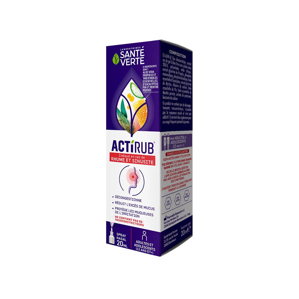 Sante Verte ActiRub Spray nasal en caso de resfriado y sinusitis 20 ml