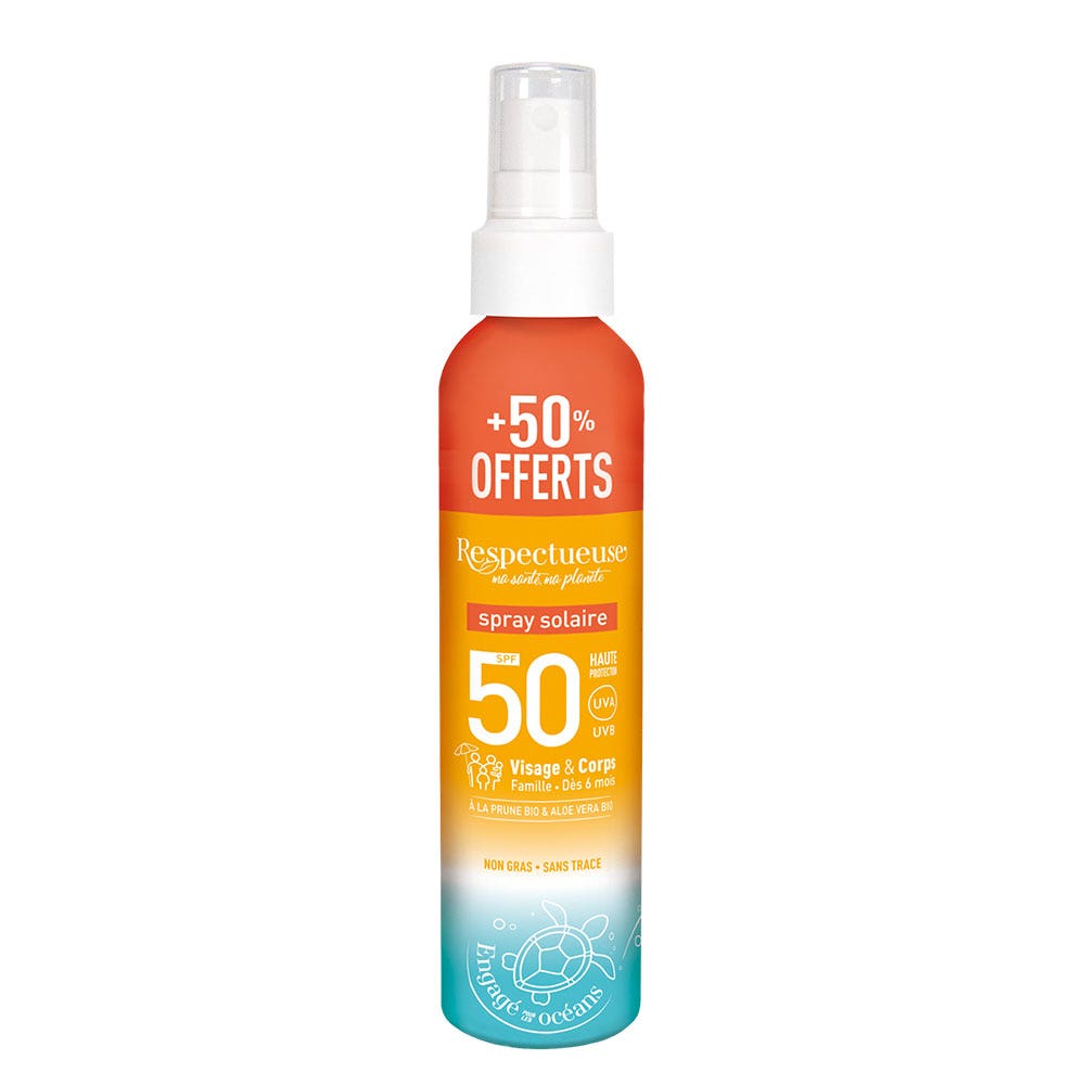 Respectueuse Spray solar SPF50 150 ml