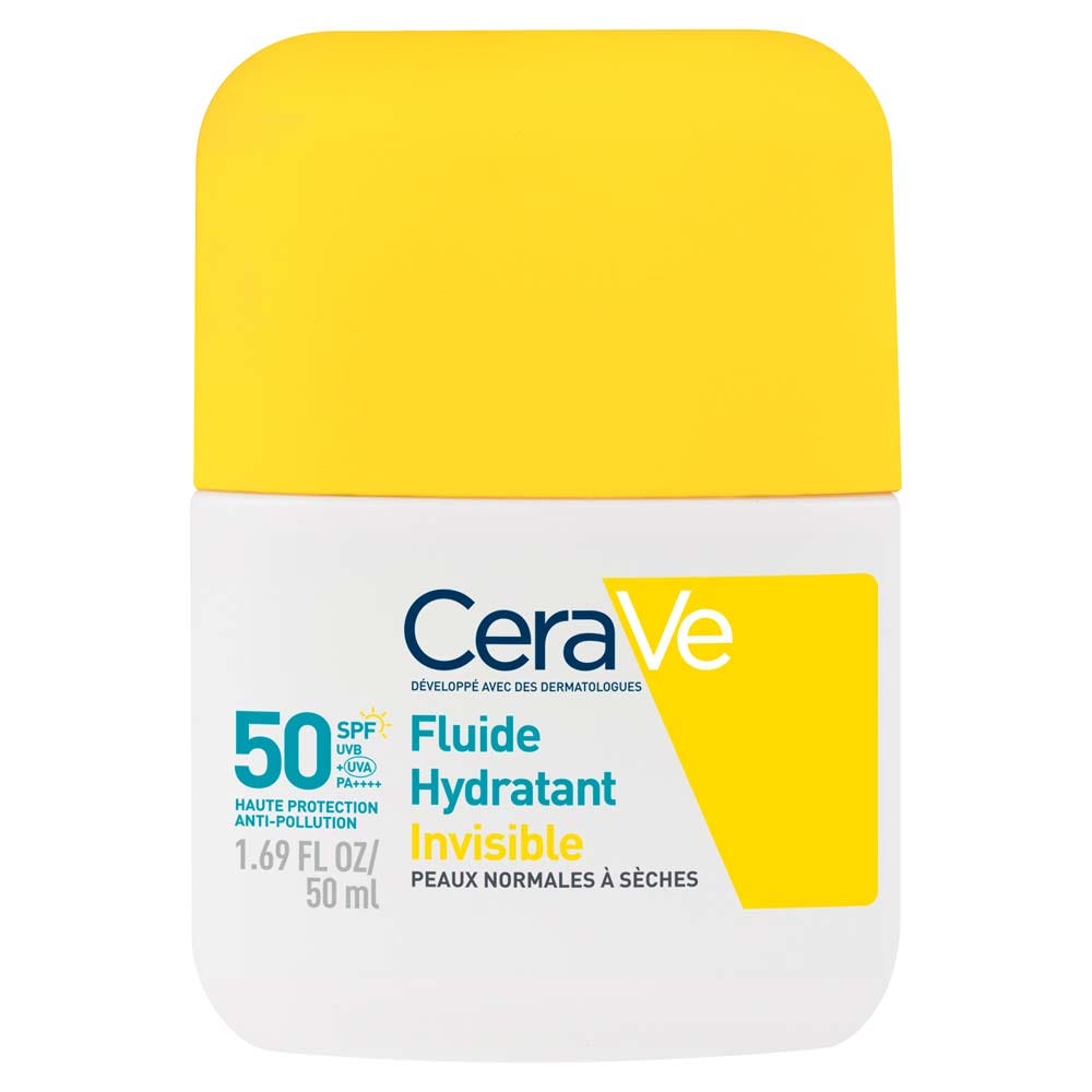 Cerave Fluido hidratante invisible SPF50 alta protección rostro 50 ml