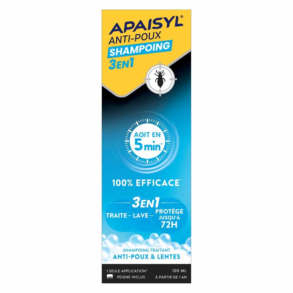 Apaisyl Antipiojos Champú 3 en 1 100 ml