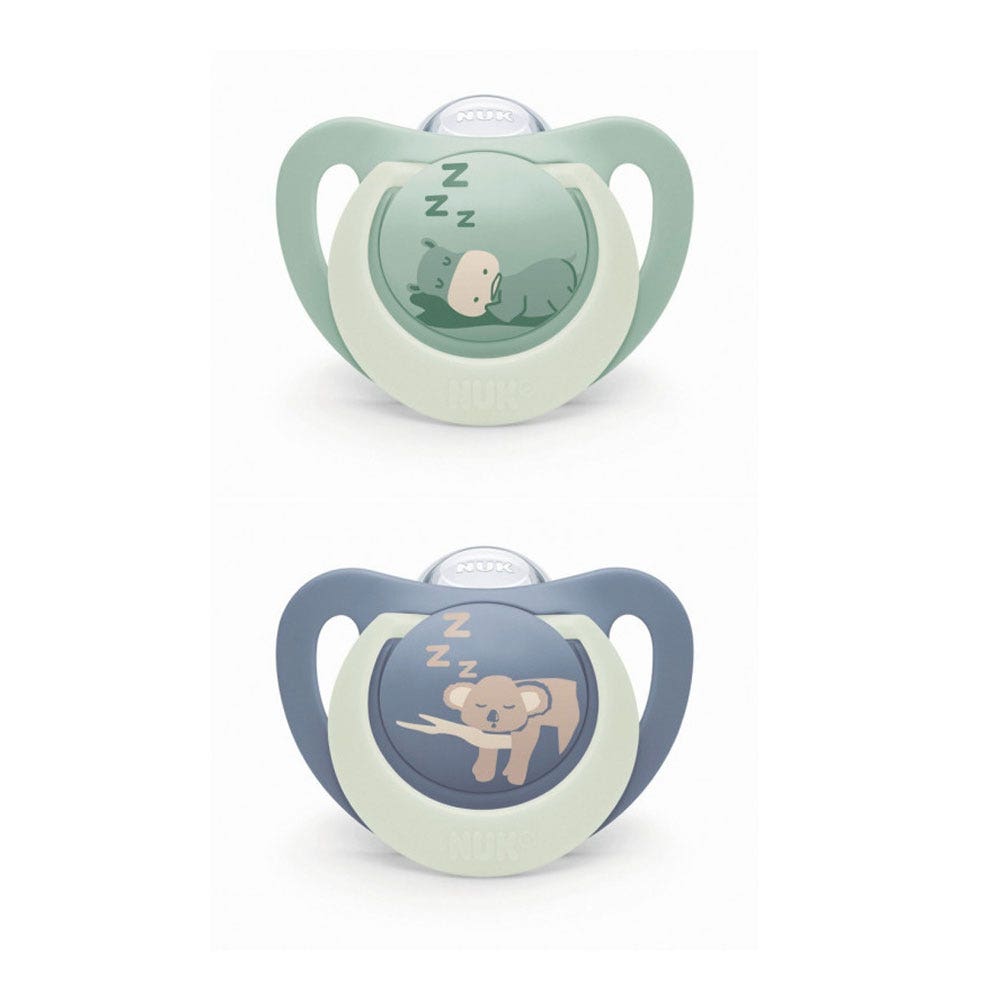 Nuk First Choice Chupetes fisiológicos Noche De 18 a 36 meses 2 x