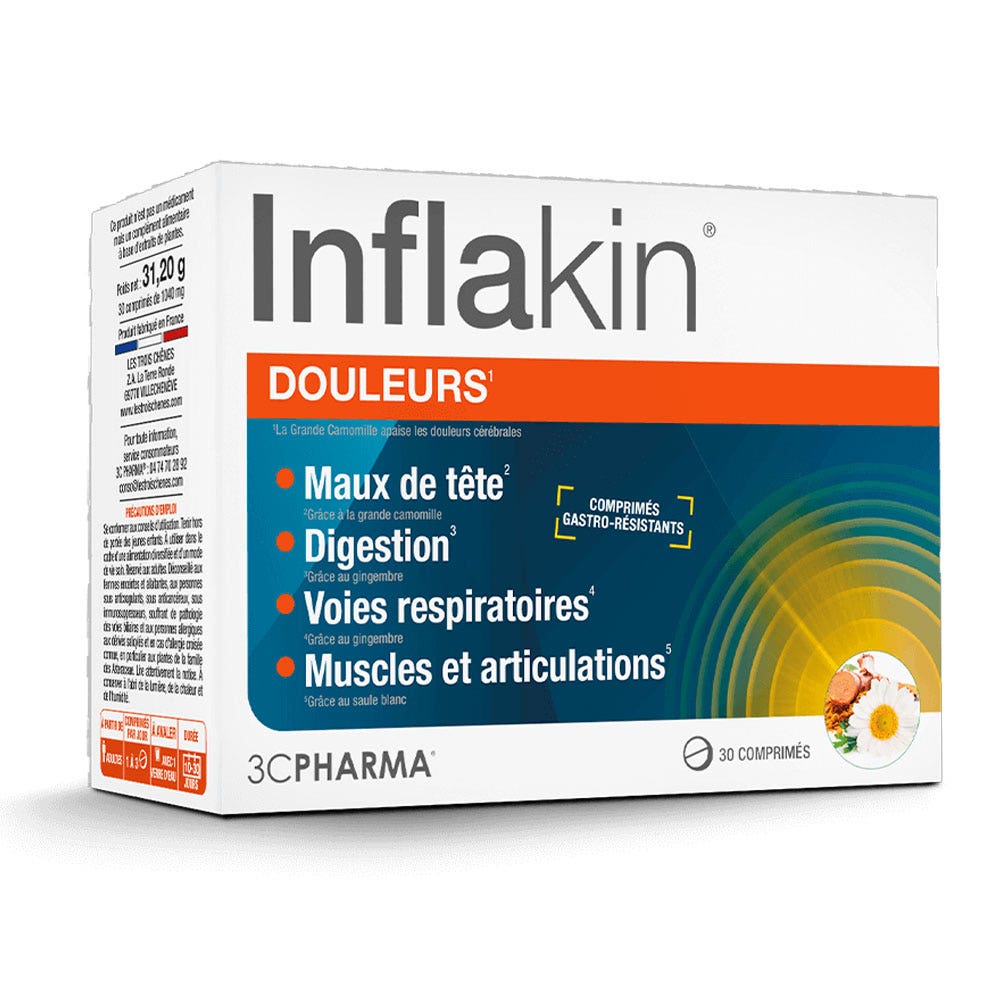 3C Pharma Inflakin Apaisante fisiológico 30 comprimidos