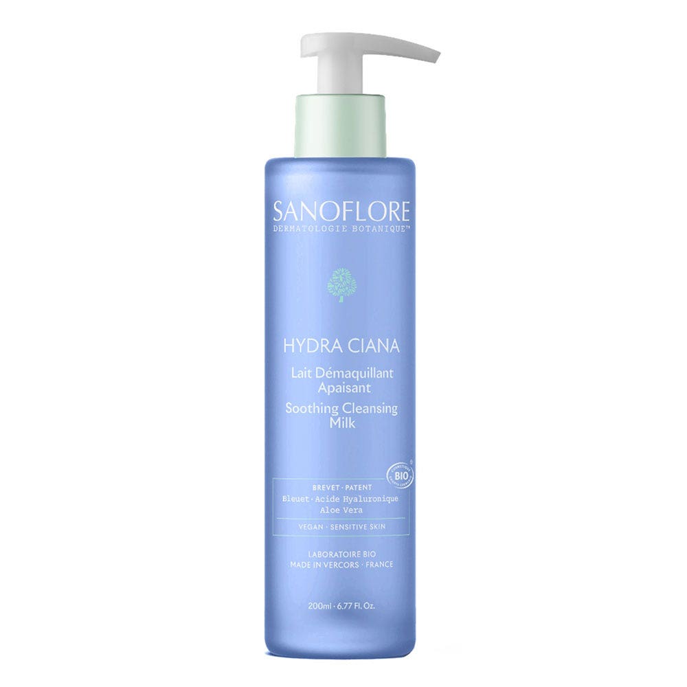 Sanoflore Hydra Ciana Leche desmaquillante apaciguante bio 200 ml
