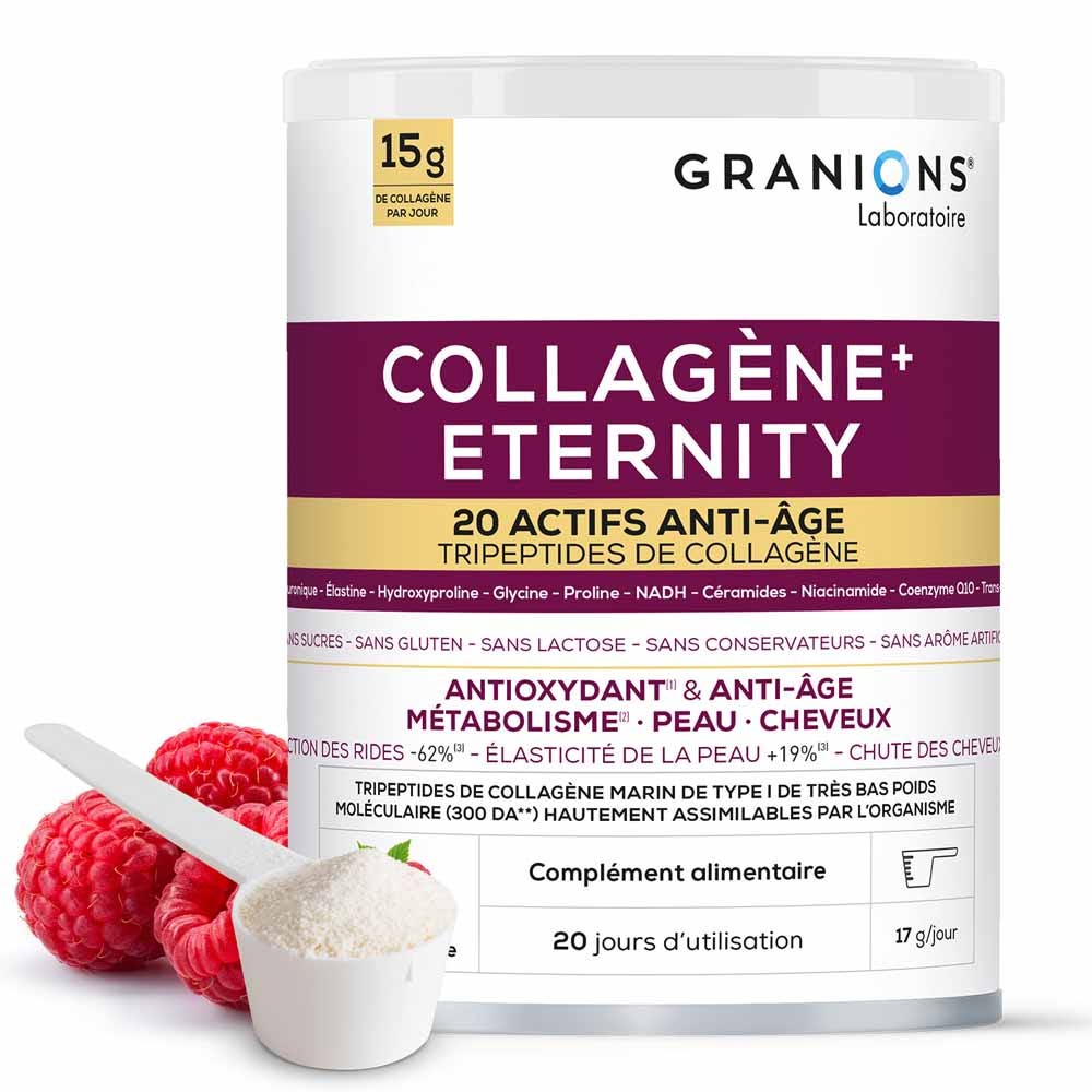 Granions Colágeno Eternity sabor frambuesa 343 g