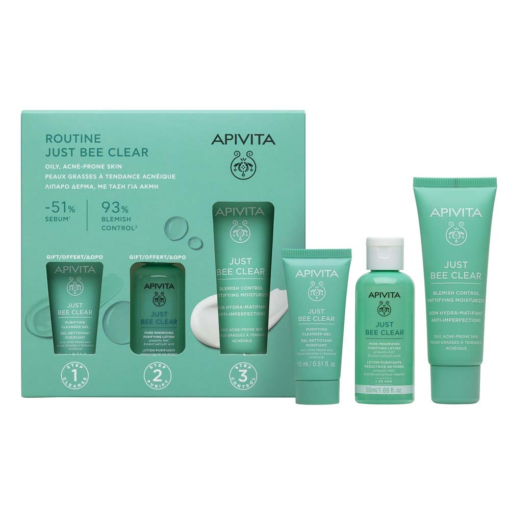 Apivita Just Bee Clear Coffret rutina antiimperfecciones