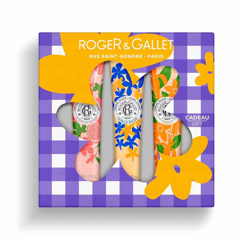 Roger & Gallet Pack trio cremas de manos higo, vainilla y neroli 30ml