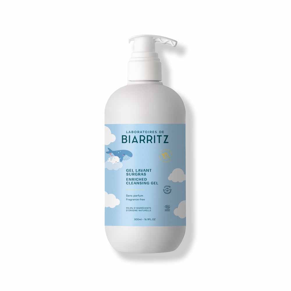 Laboratoires De Biarritz Cuidado bebé Gel limpiador sobreengrasado bio cuerpo y cabello 500 ml