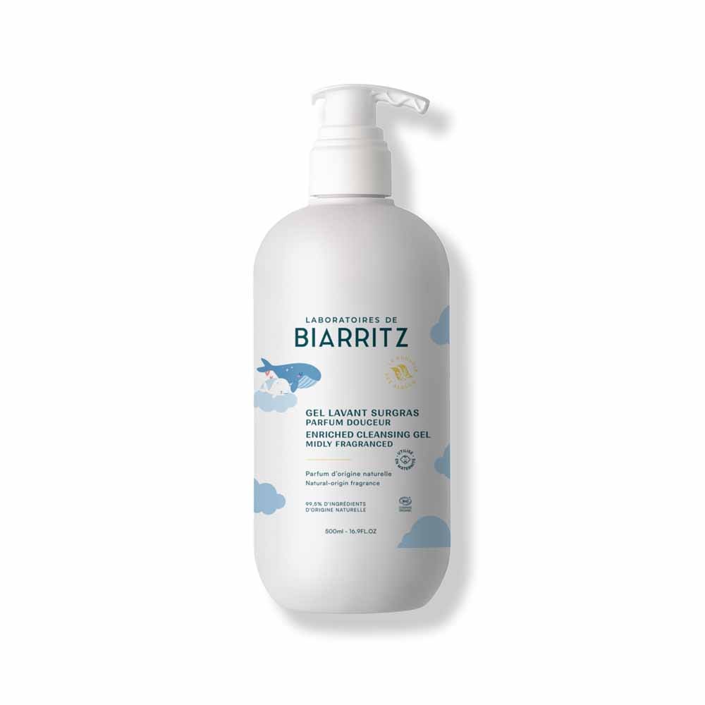 Laboratoires De Biarritz Cuidado bebé Gel limpiador sobreengrasado bio fragancia suavidad cuerpo y cabello 500 ml