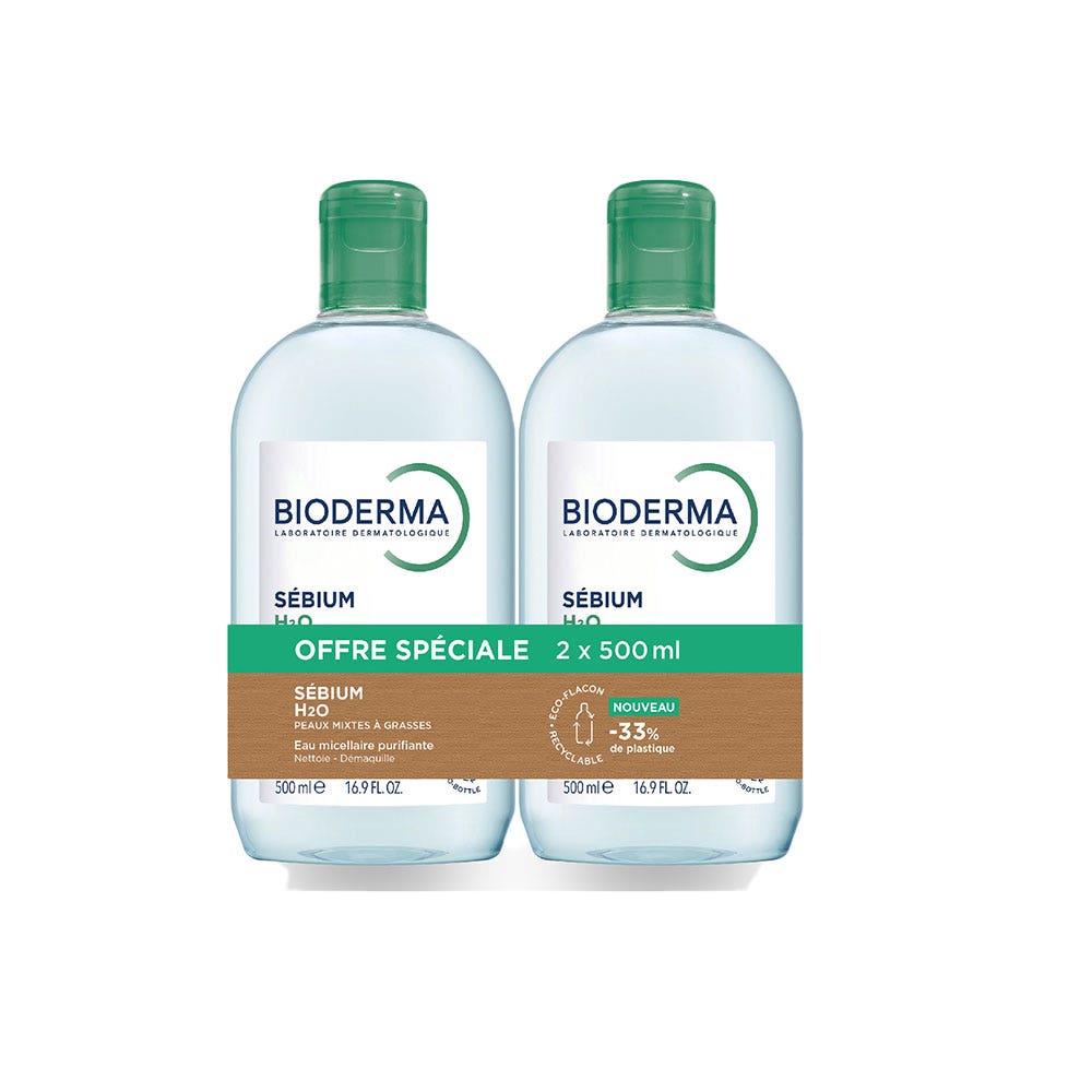 Bioderma Sebium Agua micelar piel grasa 2 x 500 ml