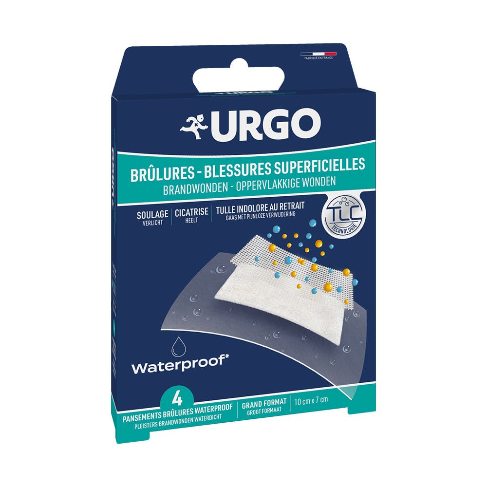 Urgo Tiritas Para Quemaduras Waterproof x4
