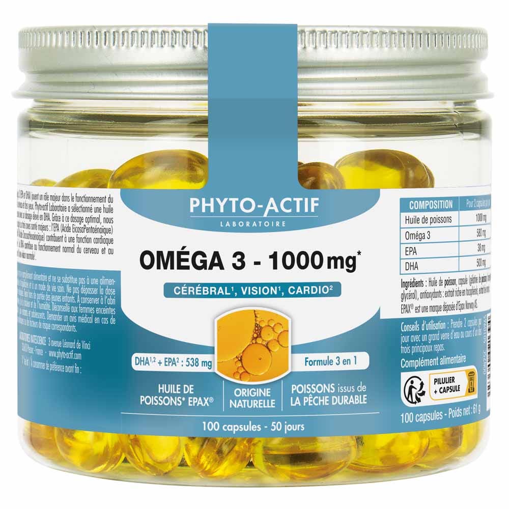 Phyto-Actif Omega 3 1000 mg 100 cápsulas