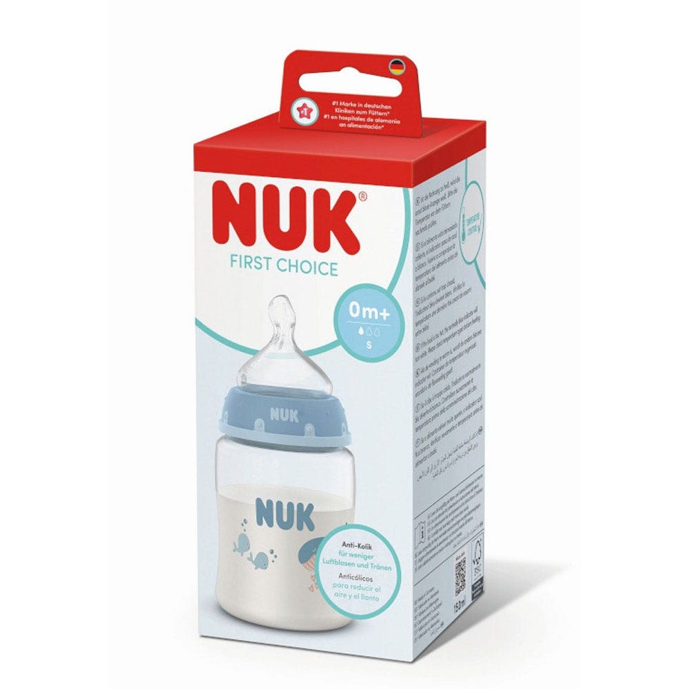 Nuk First Choice+ Biberón de silicona de 0 a 6 meses 150 ml