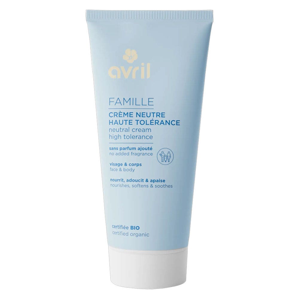 Avril Crema neutra alta tolerancia familia bio para rostro y cuerpo 200 ml