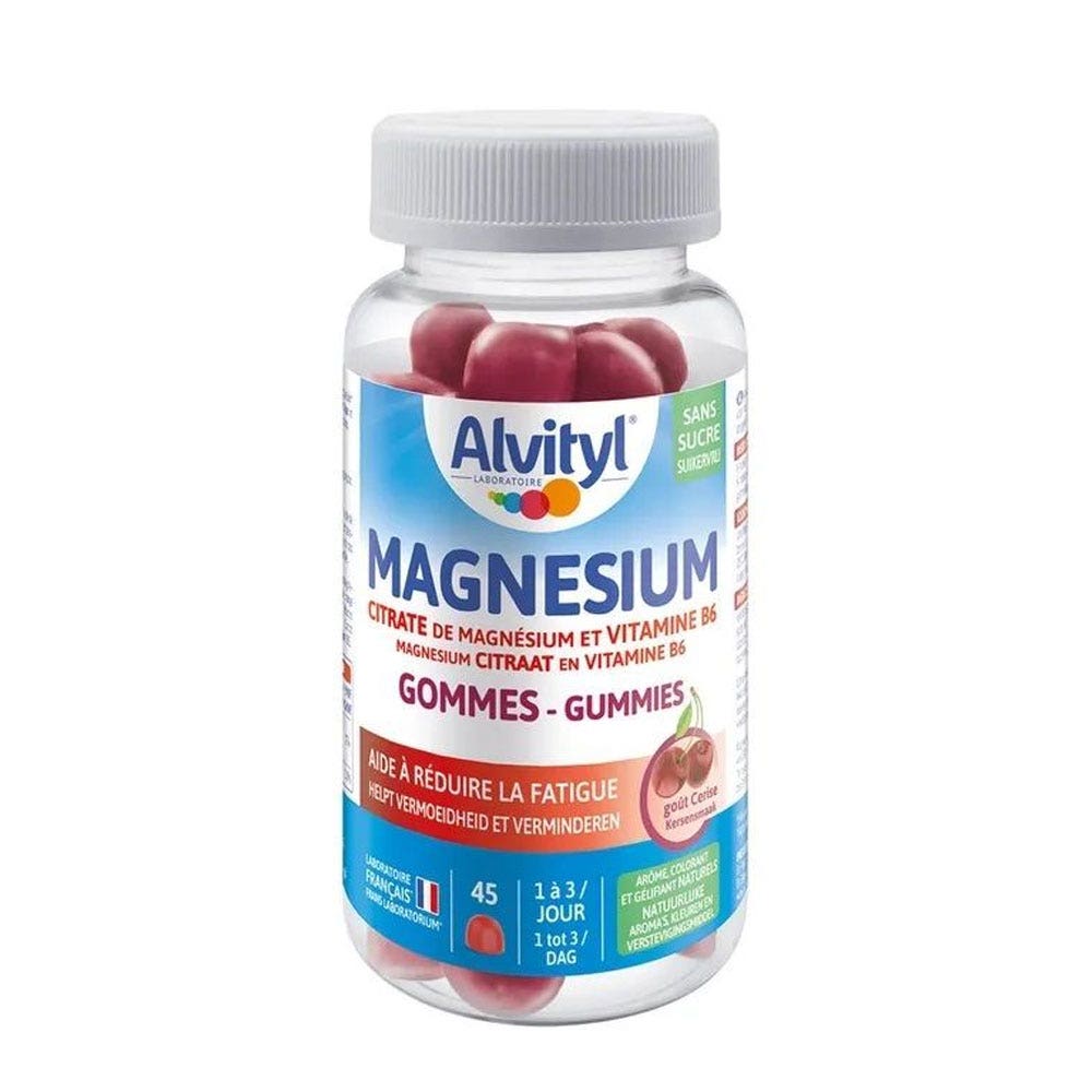 Alvityl Magnesio vitamina B6 sabor cereza x45 gummies