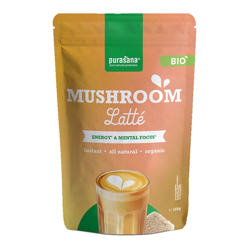 Purasana Latté instantáneo de hongos 100 g