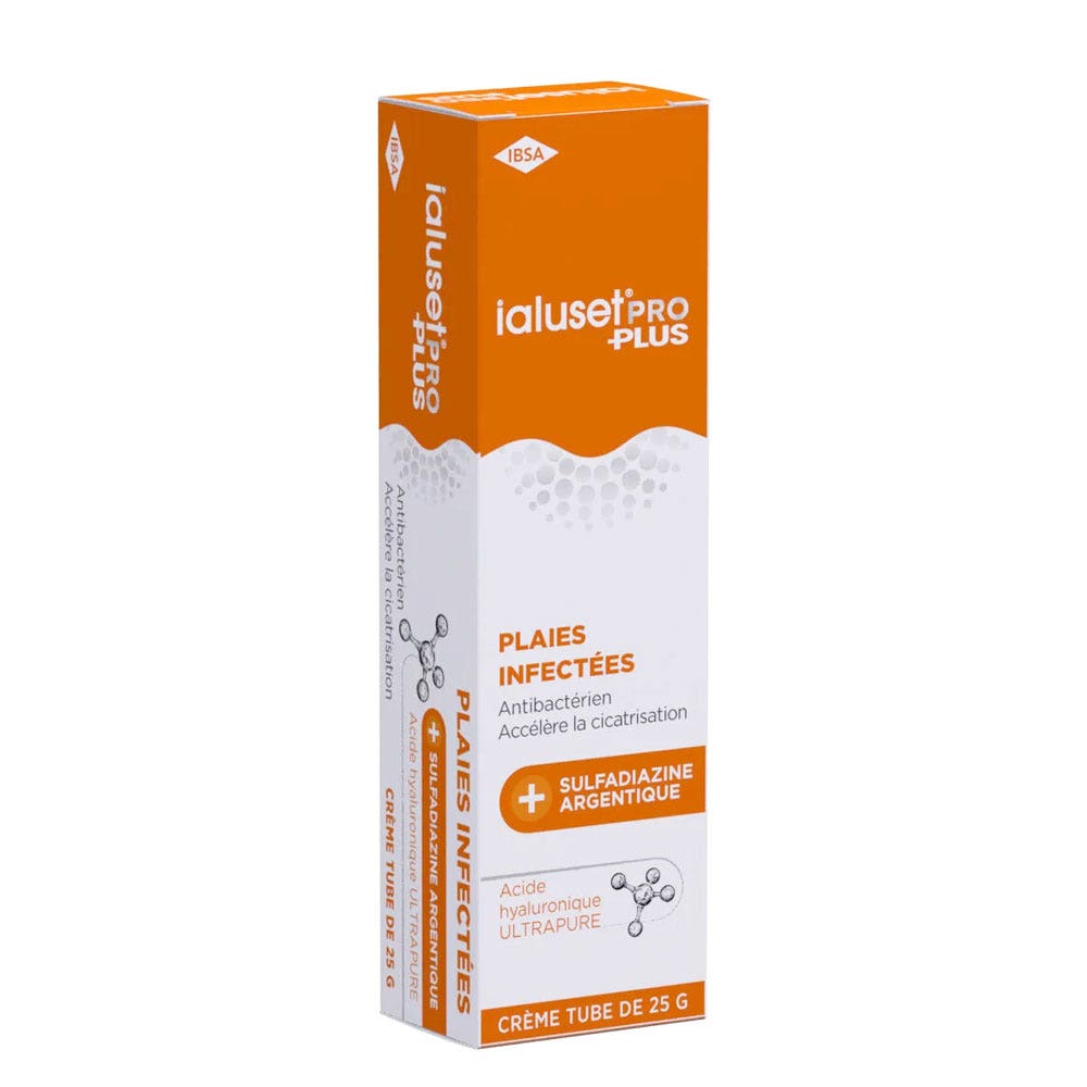 IBSA Ialuset Pro Plus Crema antibacteriana heridas infectadas 25 g