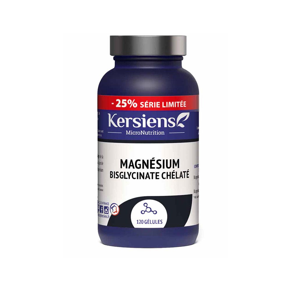 Kersiens Bisglicinato de magnesio quelado 120 cápsulas