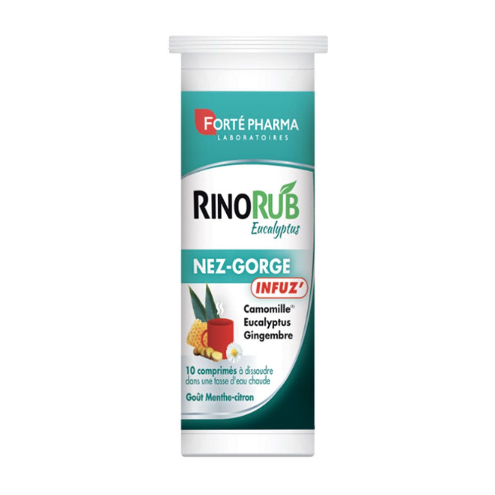 Forté Pharma RinoRub Nariz y garganta Infuz' 10 comprimidos para disolver