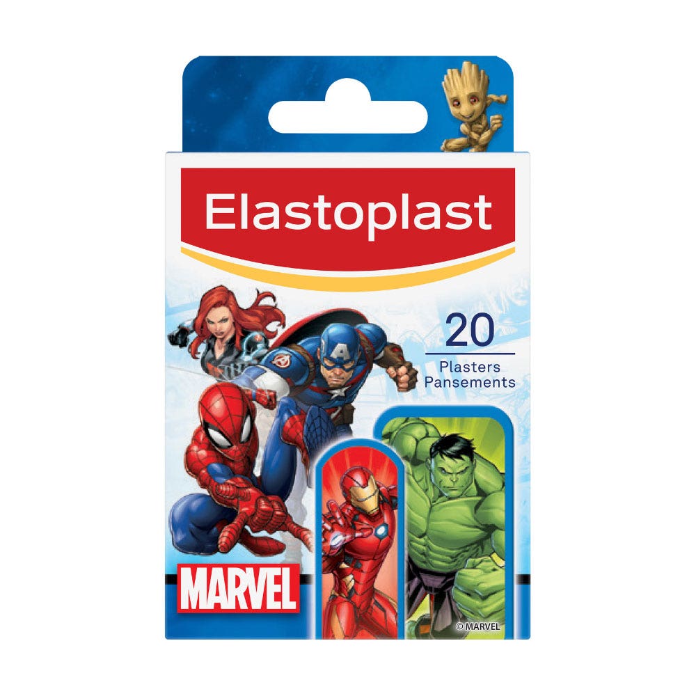 Elastoplast Tiras infantiles Disney MARVEL 2 formatos 20 unidades