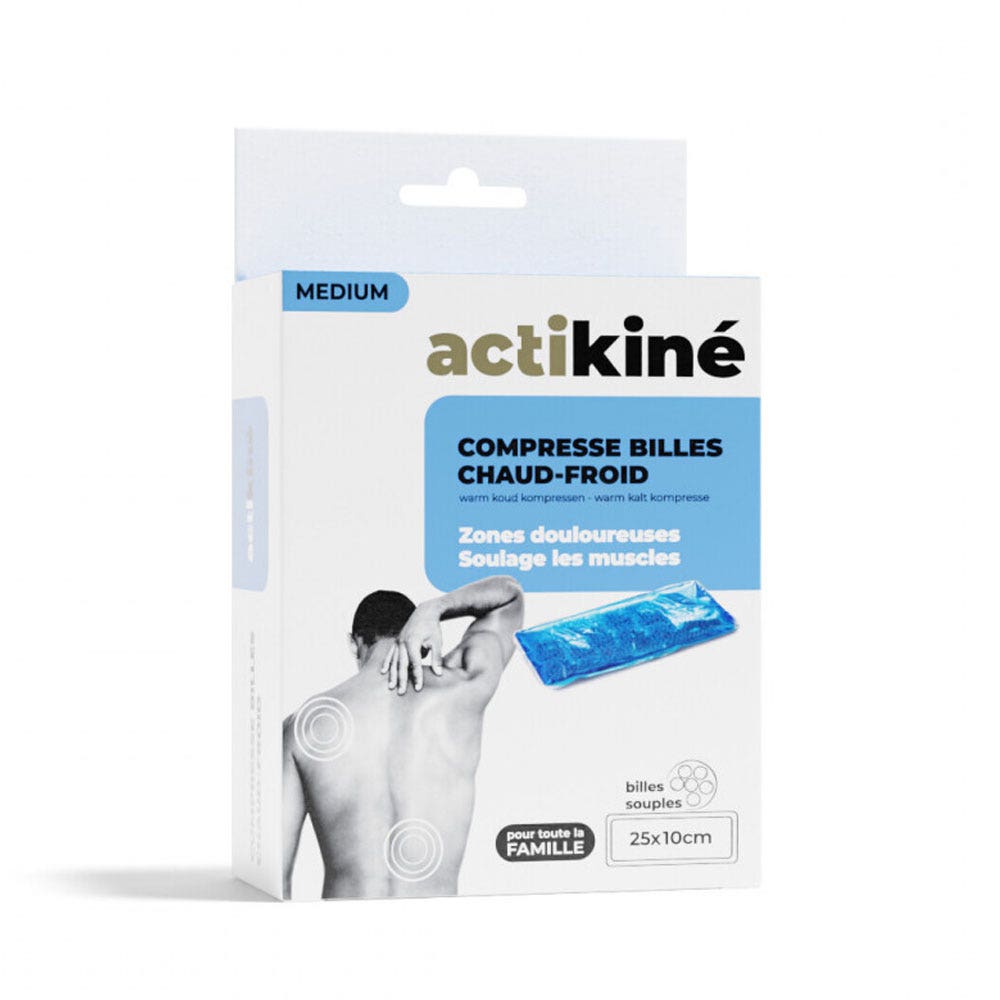 Actikiné Compresse chaud/froid billes 25x10cm Multizona medium x1