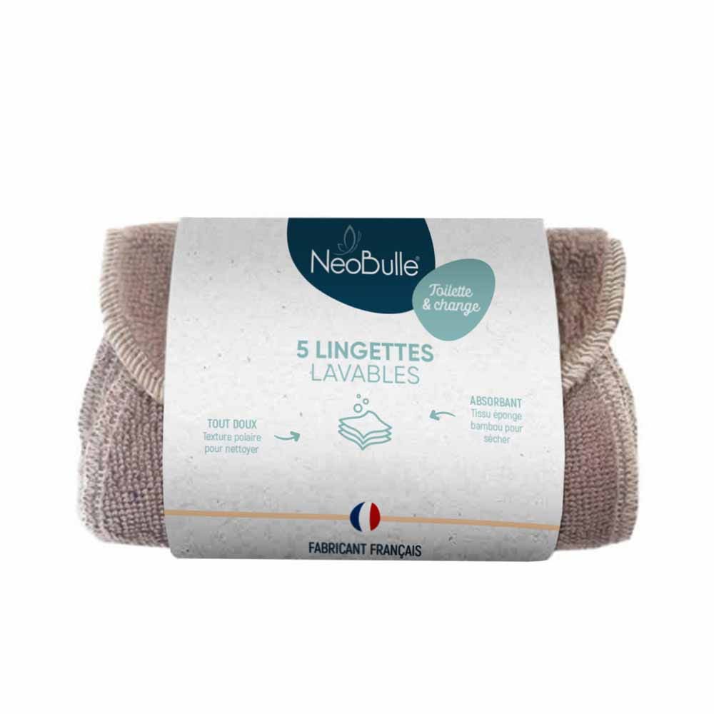 Neobulle Higiene y cambio bebé Toallitas lavables x 5