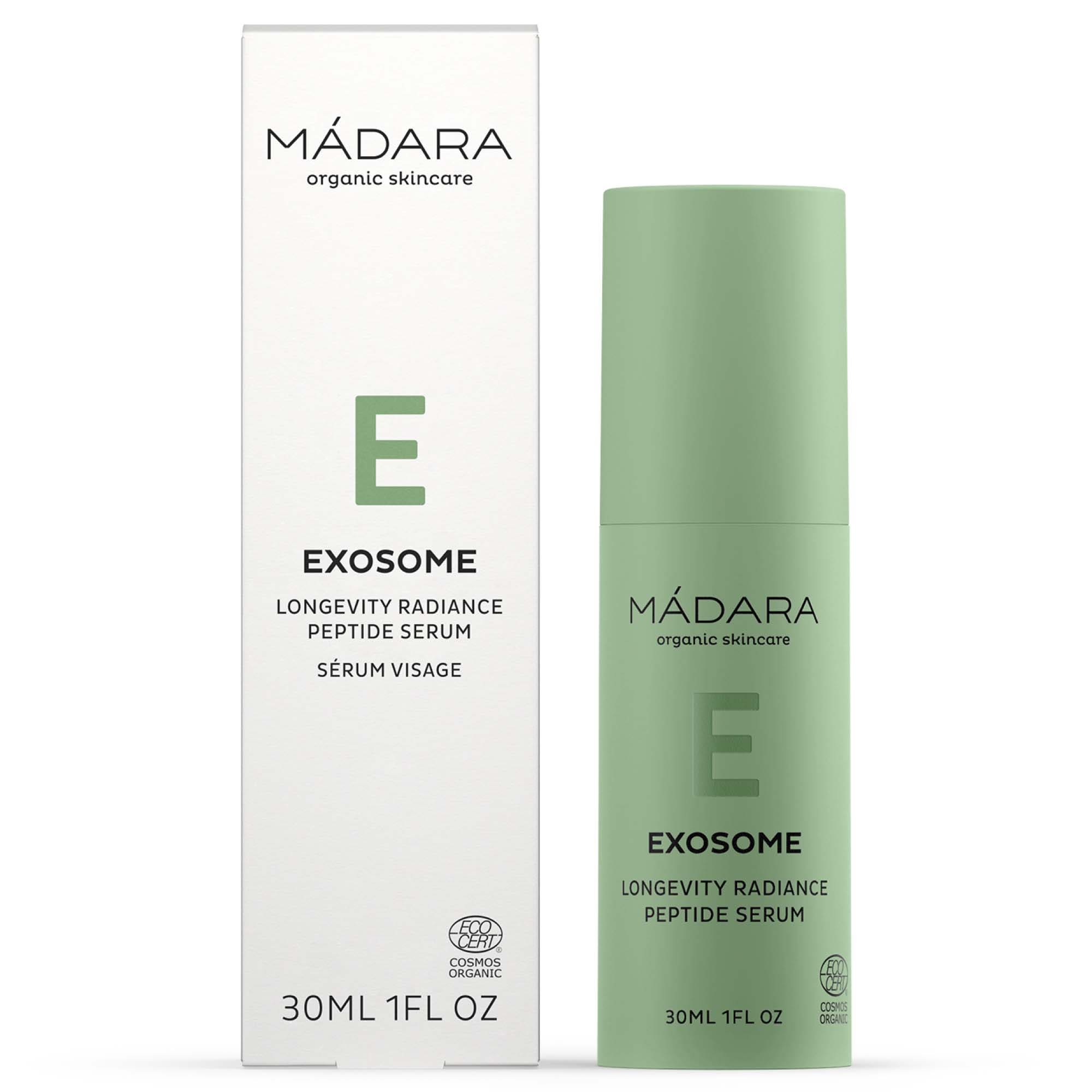 MÁDARA organic skincare Sérum longevidad exosomas con péptidos para el brillo 30 ml