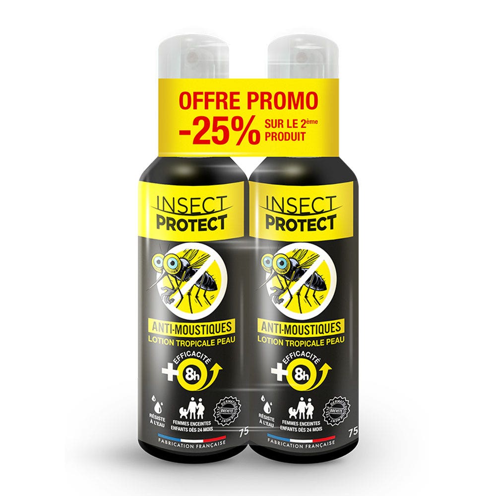 Insect Protect Loción antimosquitos tropical piel 2 x 75 ml