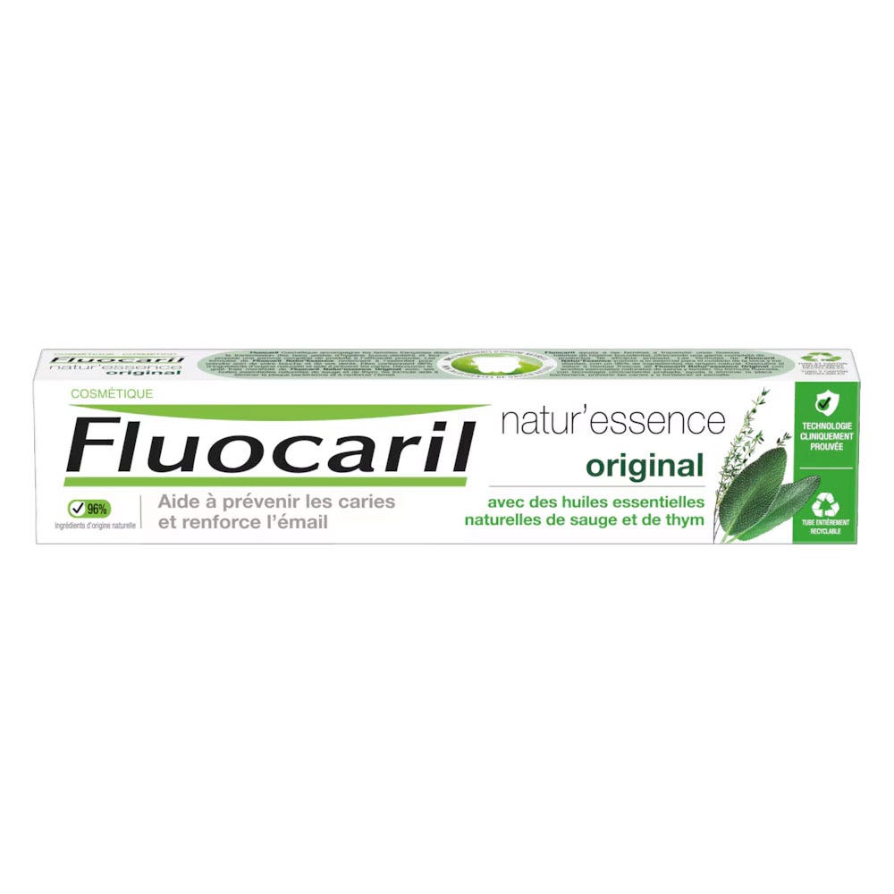 Fluocaril Natur'Essence Pasta dentífrica original bifluorada 75 ml
