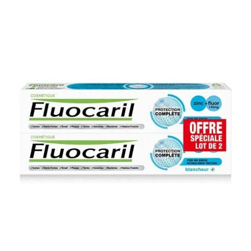 Fluocaril Pasta dentífrica protección completa blancura 2 x 75 ml