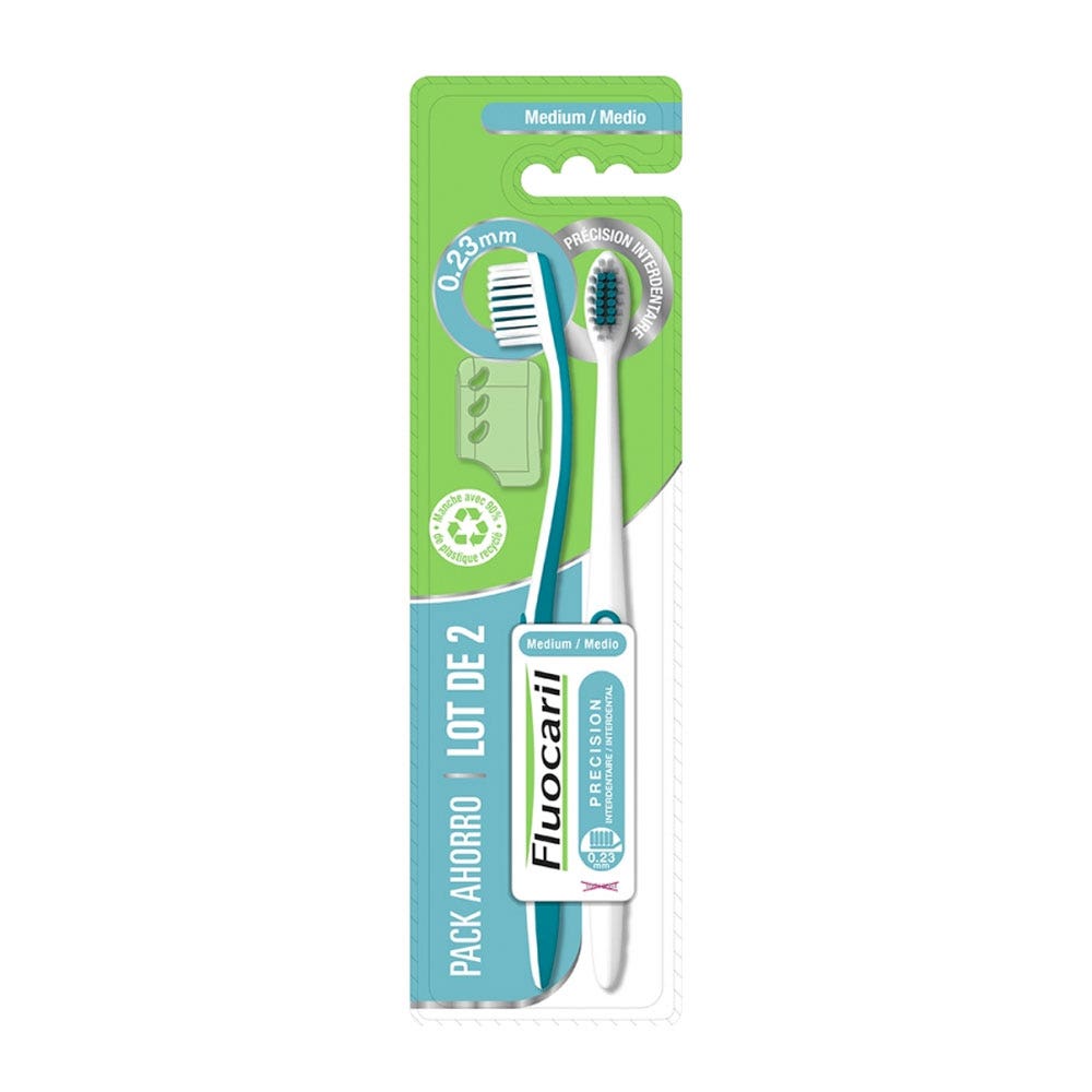 Fluocaril Cepillo de dientes medium 0,23 mm Precisión interdental x2