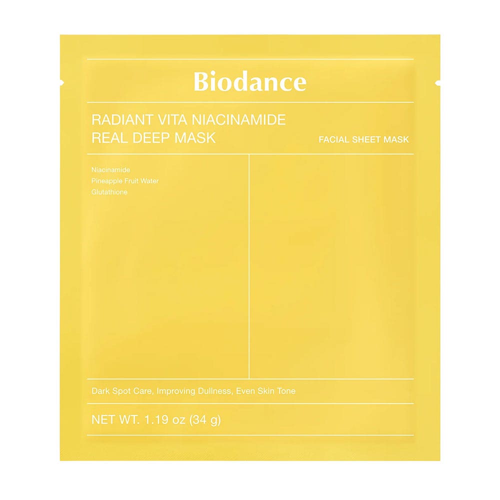 Biodance Mascarilla de tela gelificada Radiant Vita con niacinamida para el brillo del tono de piel 1 unidad
