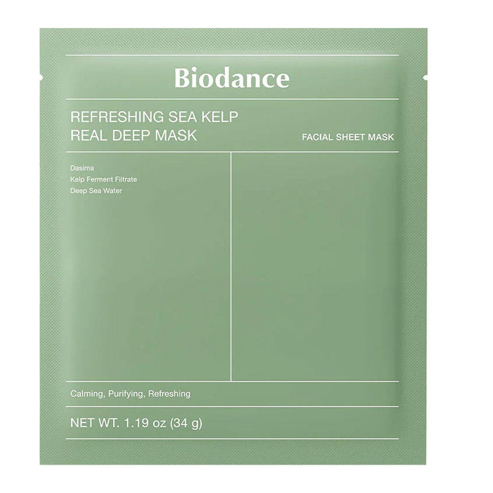 Biodance Mascarilla de tejido gelificada refrescante con algas marinas apaciguante 1 unidad