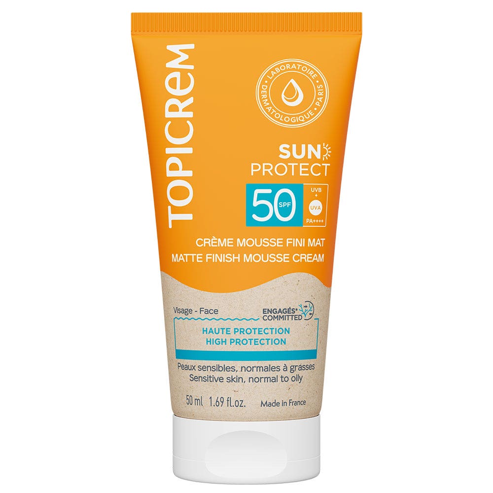 Topicrem Sun Protect Crema espumosa acabado mate SPF50 50 ml