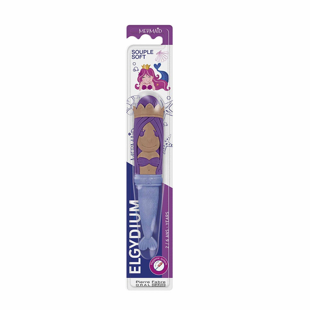 Elgydium Cepillo de dientes infantil Sirena 2/6 años