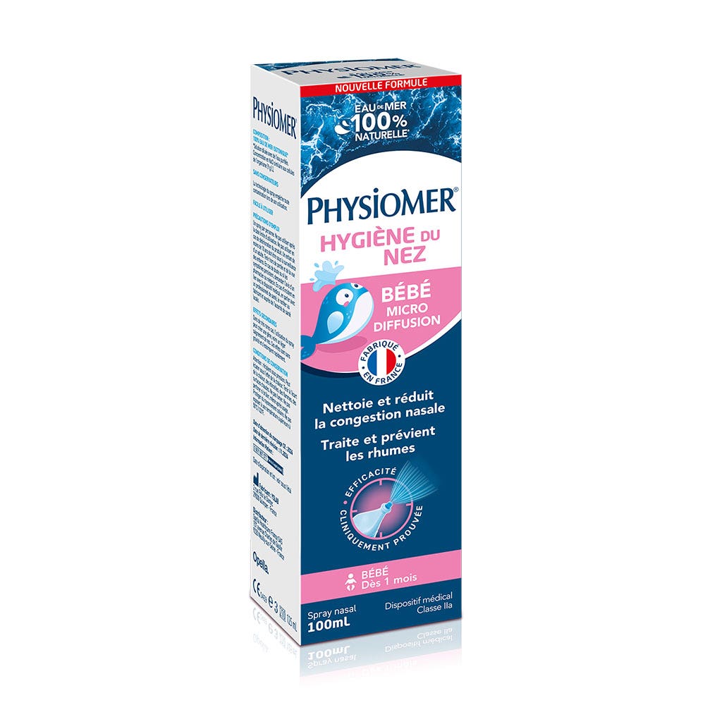 Physiomer Higiene nasal bebé spray nasal tecnología micro-difusión 100 ml