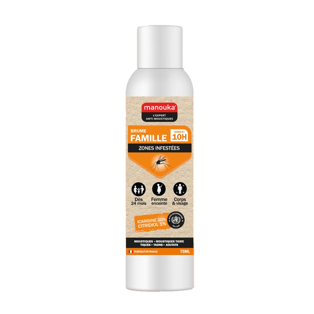 Manouka Spray repelente de mosquitos para toda la familia zonas tropicales y templadas 75 ml