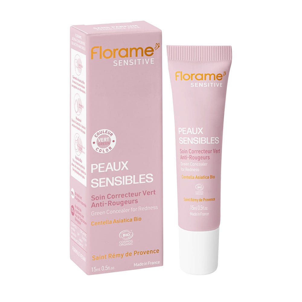 Florame Tratamiento corrector verde antirojeces bio 15 ml