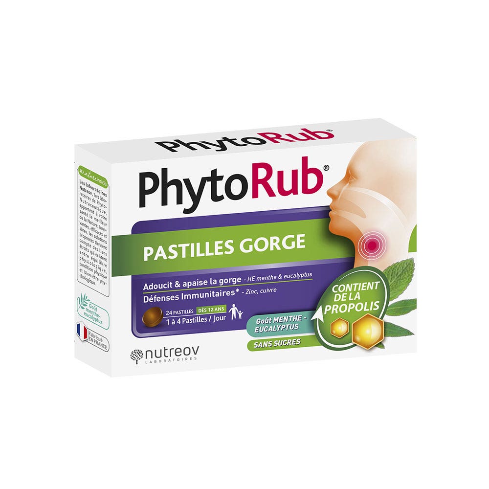 Nutreov Phyto-Rub Pastillas para la garganta 24 unidades