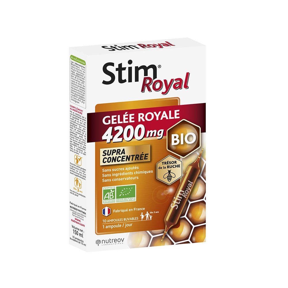 Nutreov Stim Royal Jalea real 4200 mg supraconcentrada bio 10 ampollas
