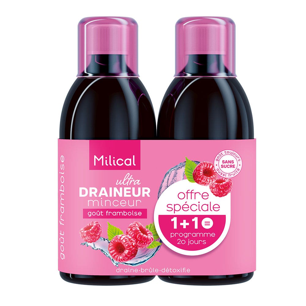 Milical Drenaje adelgazante ultra Programa de 20 días 2 x 500 ml