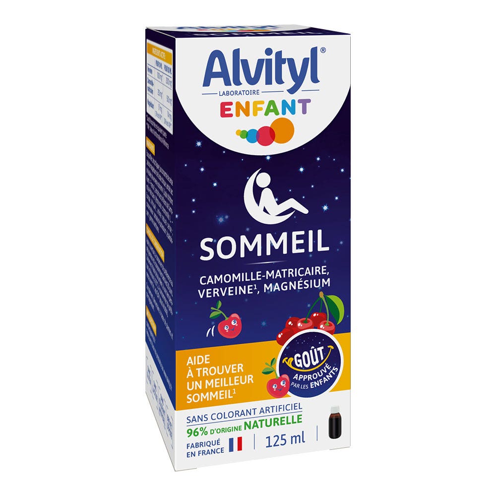 Alvityl Infantil Sueño manzanilla matricaria verbena magnesio sabor cereza 125 ml