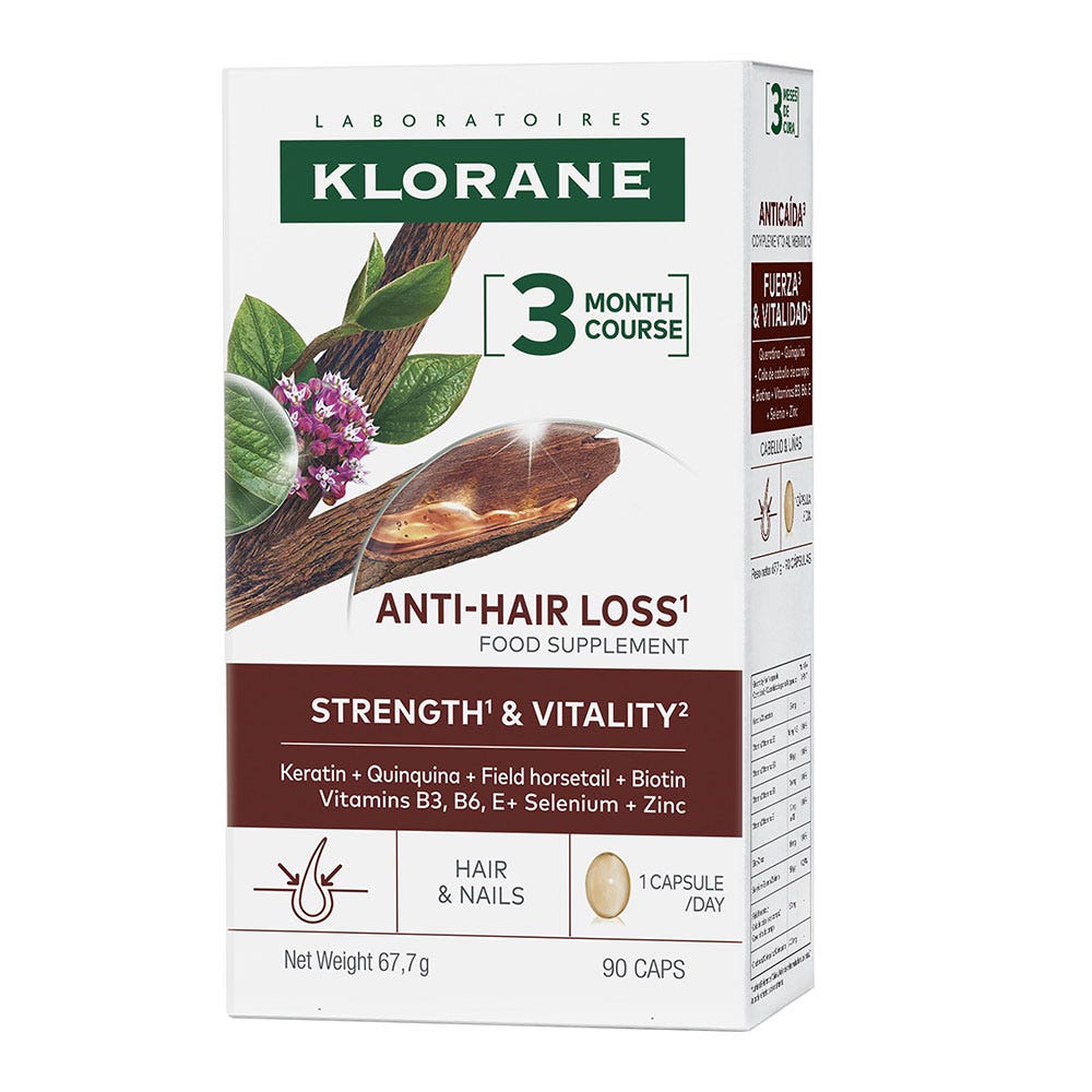 Klorane Quinina Fuerza y vitalidad 90 cápsulas