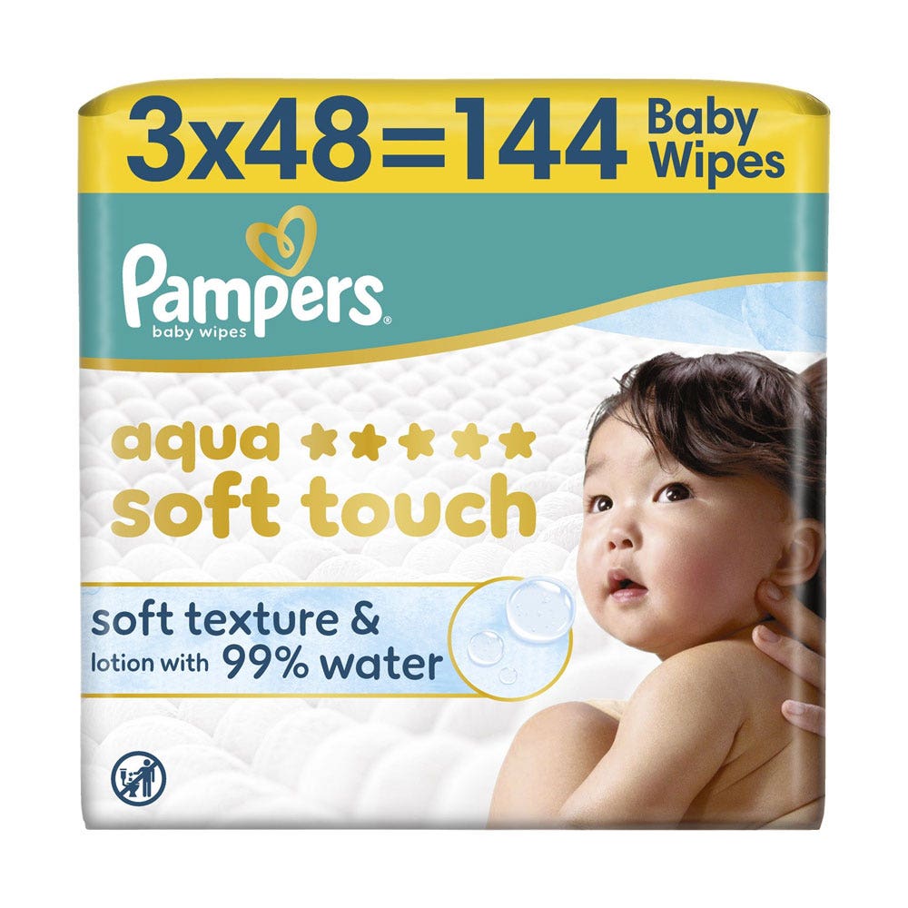 Pampers Harmonie Toallitas Aqua 3 x 48 unidades